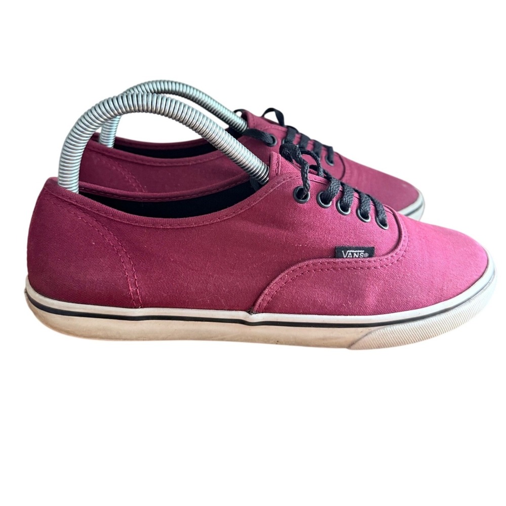 Vans Sneakers Womens 8 Authentic Lo Pro Burgundy Canvas Low Top EUC